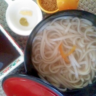 素朴！ゆず風味の釜揚げうどん